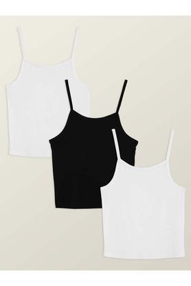 Printed Cotton Regular Fit Girls Slip - White