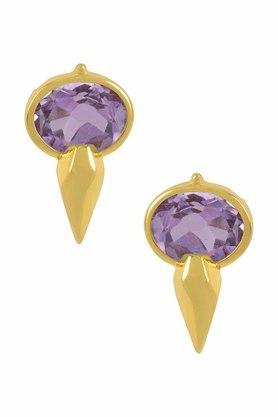 sterling-silver-gold-plated-oval-amethyst-ear-studs