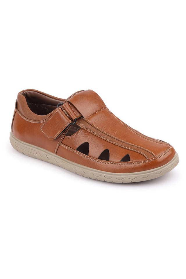 pu-buckle-men's-casual-wear-sandals---tan