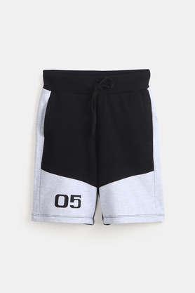 color-block-cotton-regular-fit-boys-shorts---black