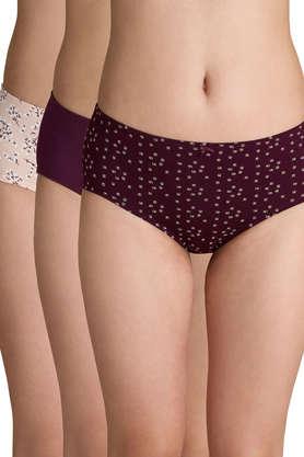 Cotton Women's Medium Rear Coverage Hipster Pack of 3 - 106_multi