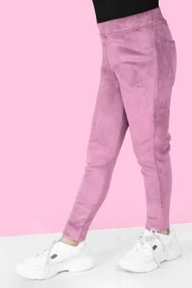 knitted-blended-skinny-fit-girls-jeggings---pink