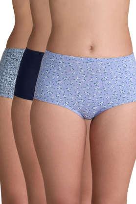 Cotton Women's Full Rear Coverage Briefs Pack of 3 - 106_multi