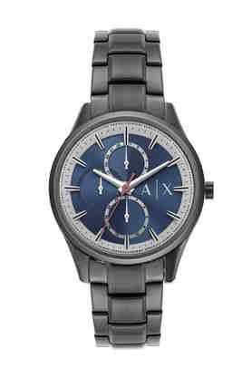 Gunmetal 42 mm Blue Dial Stainless Steel Chronograph Watch for Men