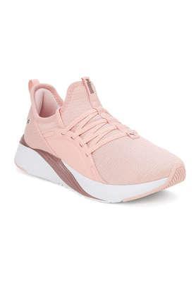 Mesh Lace Up Women's Athleisure Sport Shoes - Pink