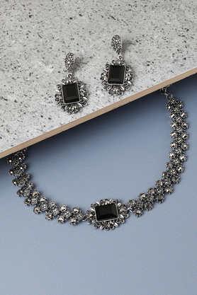 Women's Maxi Crystal Jewellery Set - Black