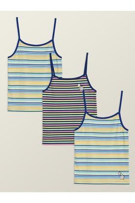 Stripes Cotton Regular Fit Girls Slip - Blue