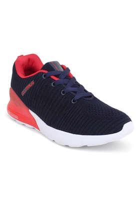 Mesh Lace Up Boys Sports Shoes - Navy