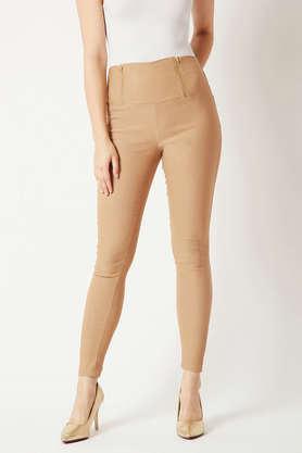 high-rise-polyester-slim-fit-women's-jeggings---natural