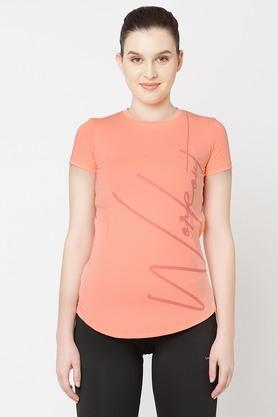 Half Sleeves Regular Cotton Women's T-Shirt - Salmon