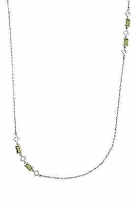 Sterling Silver Peridot Chain Necklace