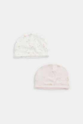 Abstract Cotton Infant Girls Hats - Pink