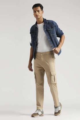 solid-regular-fit-cotton-men's-casual-wear-trousers---natural