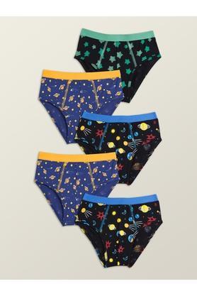 Printed Modal Relaxed Fit Boys Briefs - Multi