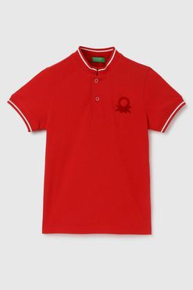 solid-cotton-polo-boys-t-shirt---red