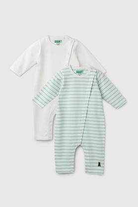 stripes-cotton-infant-boys-rompers---yellow