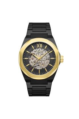Mens 44 mm Clark Skeleton Automatic Black Dial Stainless Steel Analog Watch - ES-8183-CC