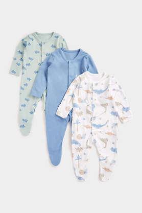 Printed Cotton Regular Fit Infant Boys Bodysuit - Multi