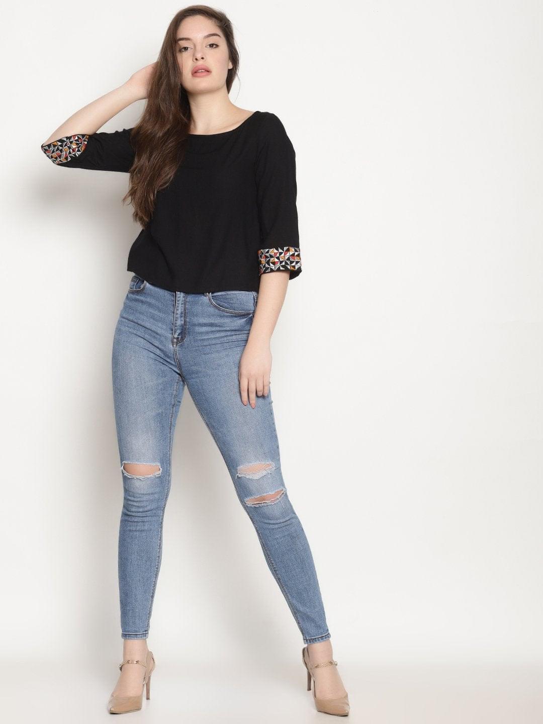 black-embroidered-top