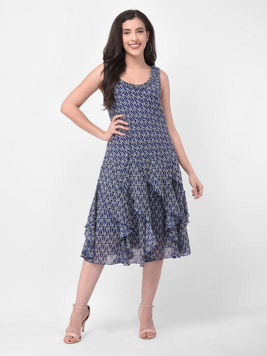 blue-printed--a-line-midi-dress