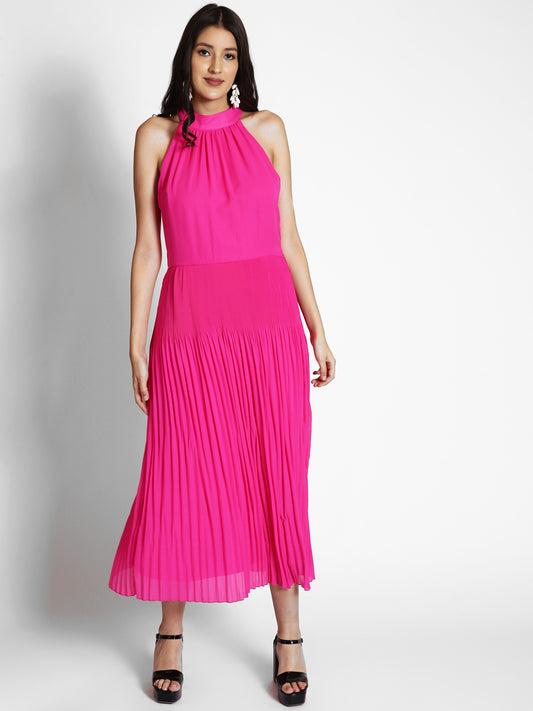 halter-neck-georgette-pleated-a-line-maxi-dress