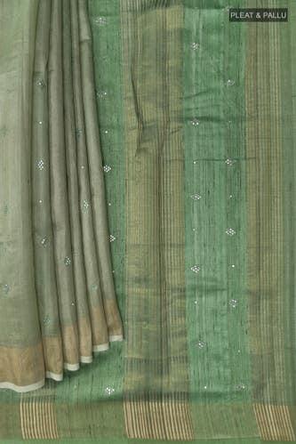 green-bhagalpuri-tussar-silk-saree