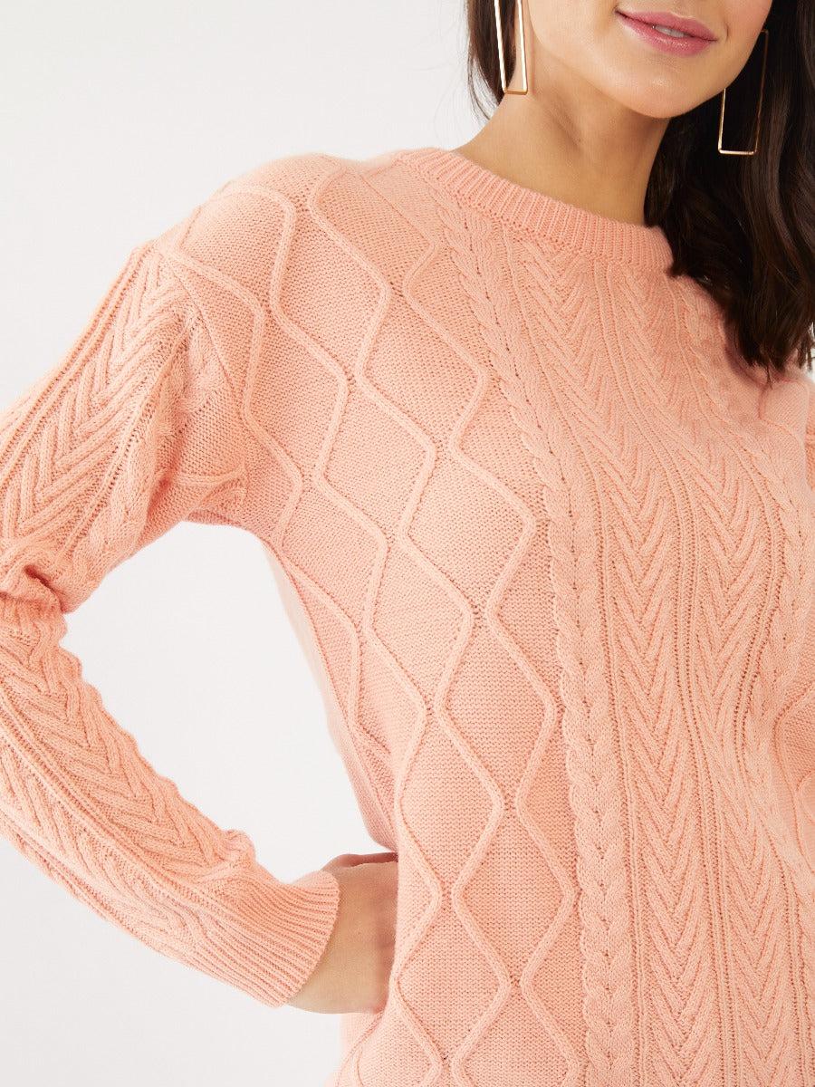 peach-solid-oversized-sweater-for-women