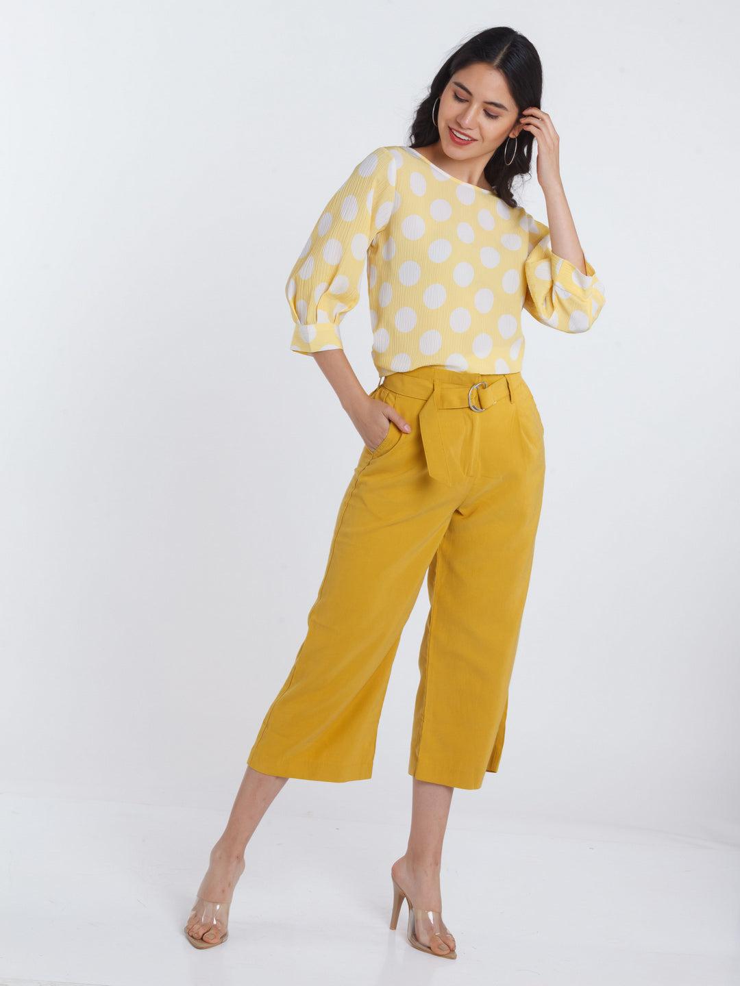 mustard-solid-culottes-for-women