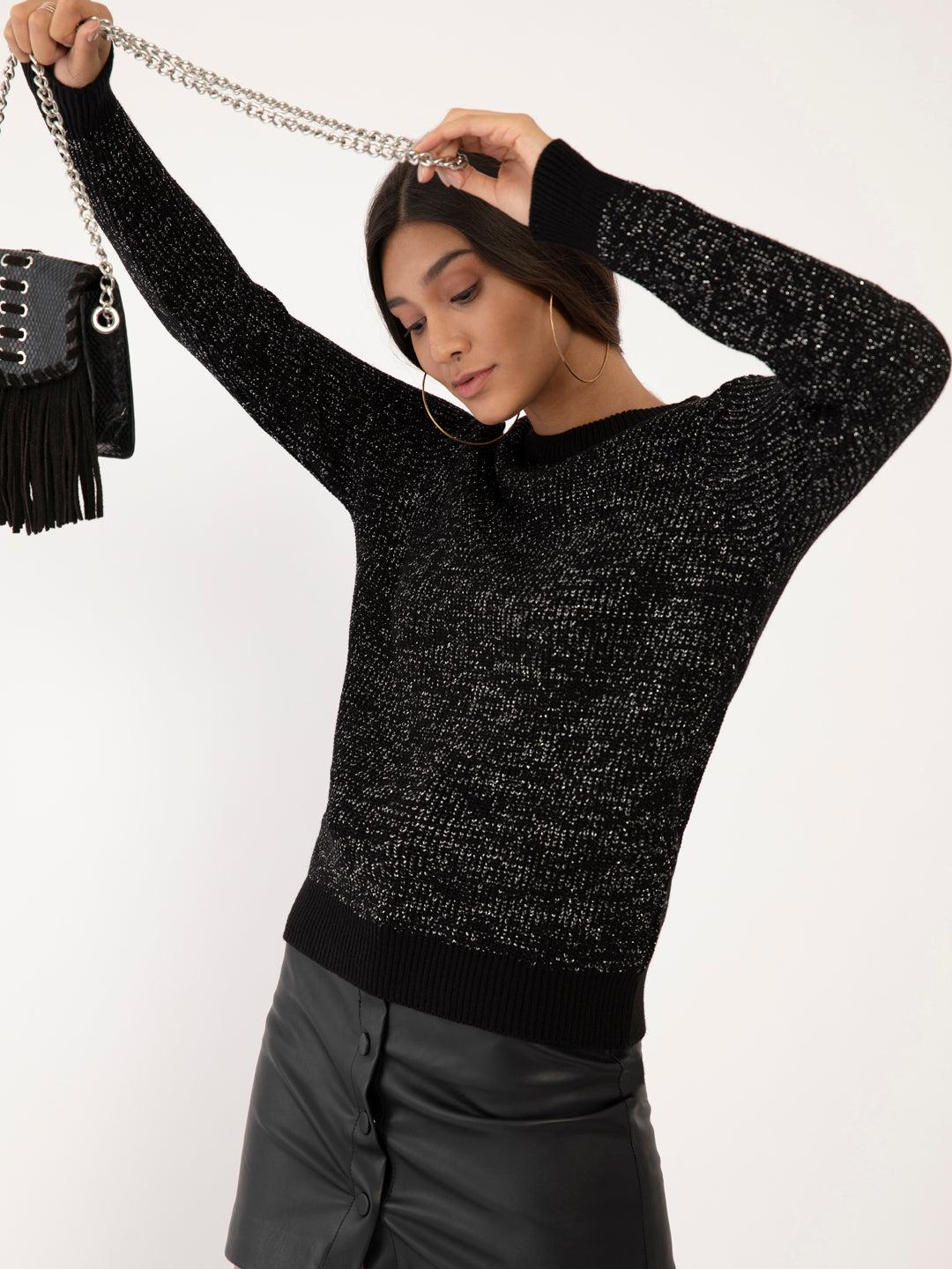 black-textured-sweater-for-women