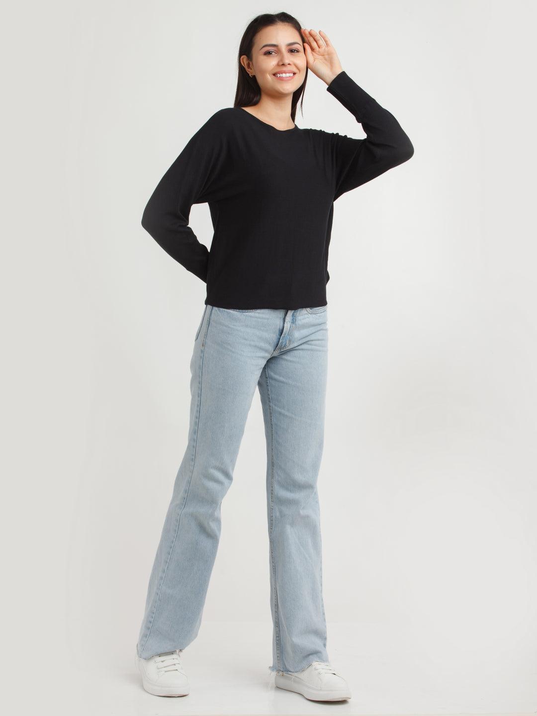 black-solid-sweater-for-women
