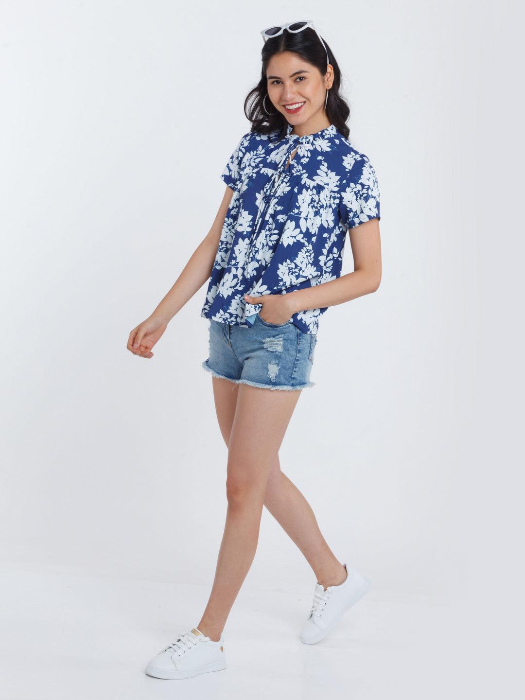 navy-blue-printed-ruffled-top-for-women